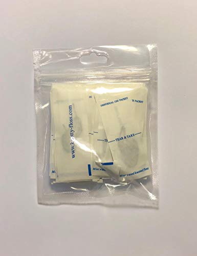 Individually Wrapped Bamboo Activated Charcoal with Grapefruit Seed Extract Floss - Eco-friendly, Vegan - 50 count