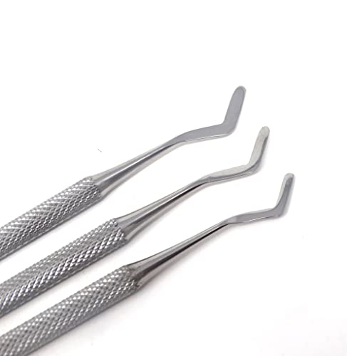 Set of 3 pcs Dental Heidmann Spatula Composite Plastic Filling Restorative Scalers Kit Instruments with Ergonomic Non Slip Handle