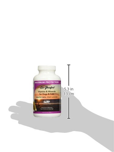 Dr. Goodpet Maximum Protection Formula – Daily Multivitamin & Trace Mineral Powder for Dogs & Cats – Human-Quality Vitamins C & E, Zinc & 70+ Minerals – Skin, Coat, & Bone Support with Goats Milk Whey 8 oz