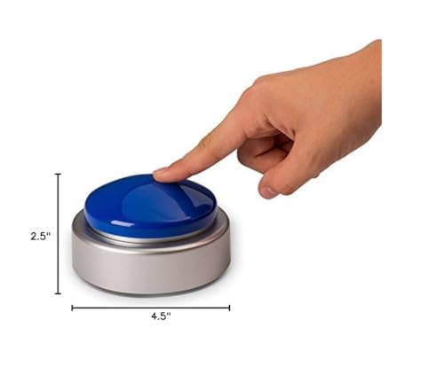 Extra Large Talking Button Clock - for The Blind, Elderly or Visually impaired Blue