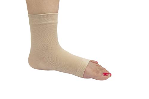 PRO 11 WELLBEING- Men And Women's Compression Ankle Sleeves (Nude, Small) Nude