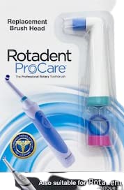 Rotadent ProCare Hollow-Tip Brush Head, Fits ProCare Toothbrush Model, 1 Ct White Hollow Tip