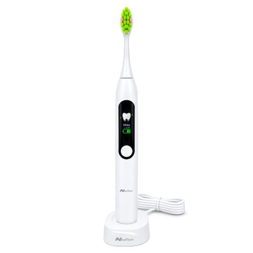 SmilePro Elite Sonic Electric Toothbrush – 5 Cleaning Modes, 3 Intensity Levels, 2-Min Smart Timer, Long Battery Life, White