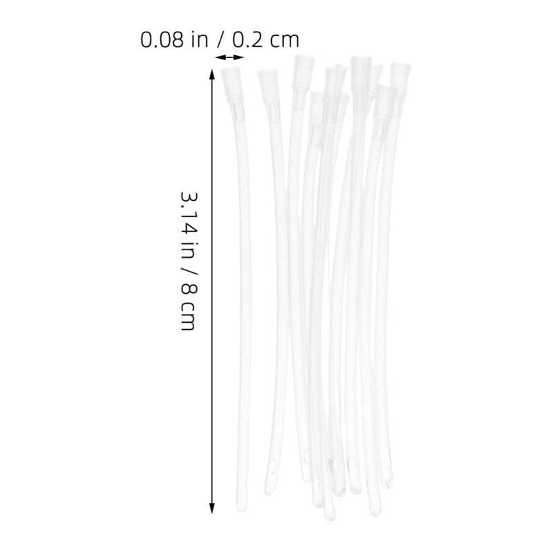 balacoo 100pcs Parrot Feeding Tube Soft Hose Replacement Heads for Birds Feeder Parrot Hand Feeder Bird for Cage