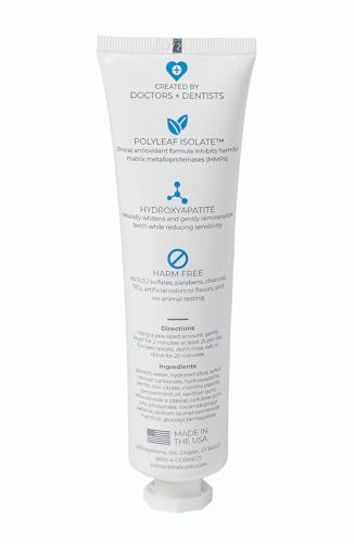 Fluoride Free Hydroxyapatite Toothpaste – Whitening & Sensitivity Relief – SLS-Free, Dentist Formulated, Natural Remineralizing, Made in USA – 4oz (Northwest Mint)