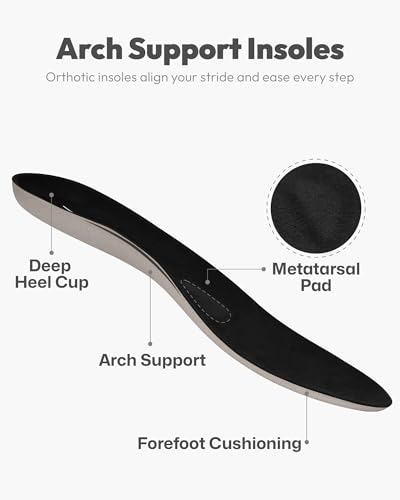 Mens Slippers with Arch Support, House Shoes for Men for Plantar Fasciitis 10.5 Navy