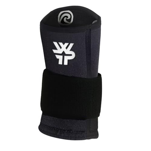 Rehband RX Wrist Support x World Fitness Project, 3-in-1 Neoprene Sleeve + Wrap for Strength Training, Protects During Kettlebell Training, stabilizes Wrist Black Large