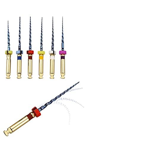 6PCS/Set Endodontic NiTi Super Files,Universal Endo Rotary Protaper Files Endo Mixed Tips SX-F3 (25MM) 25MM