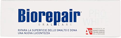 Biorepair: "Pro White" Whitening Toothpaste with microRepair - 2.5 Fluid Ounce (75ml) Tubes (Pack of 4) [ Italian Import ]