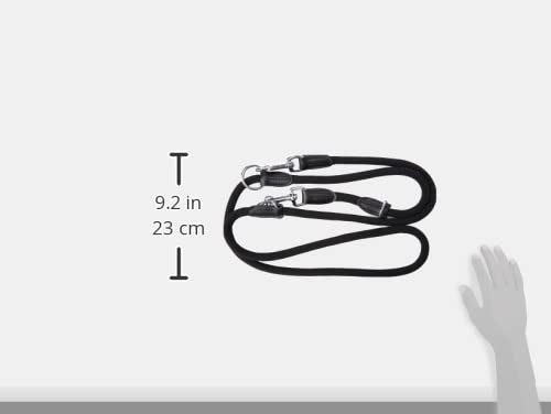HUNTER Freestyle Adjustable Dog Lead Heavy Duty Weatherproof 1.0/200cm Black 1.0 x 200cm