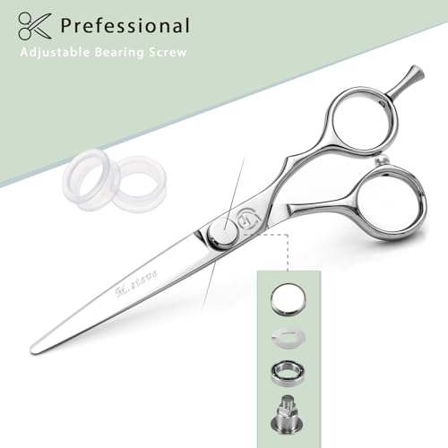 Hair Cutting Shears 5.5 Inch,Professional Barber Scissors with 440C Steel 5.5" Hair shears