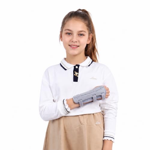 Kids Left/Right Hand Wrist Brace Carpal Tunnel Splints Night Support Stabilizer with Arm Sling Adjustable Compression Straps Sleep Hand Brace for Children Pain Relief Tendonitis, Arthritis, Sprain Right Hand Small