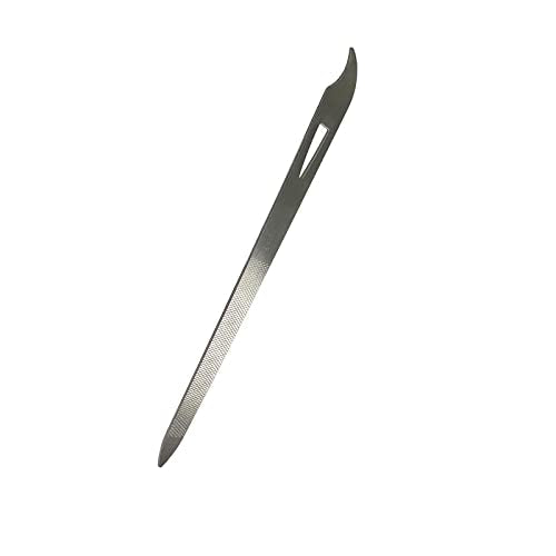 Nail Files for Natural Nails (6 Pack), Metal Nail File 5.5’’ Stainless Steel Thin Durable Nail Filer with Curved Sharp Pointed Tip Double Sided Manicure Pedicure Toenails Tools 6 Pcs/Silver/5.5 IN