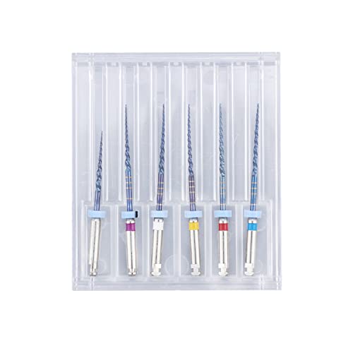 6Pcs S1-F3 Endodontics Files Heat Acticated NiTi Engine Use Super Rotary File 21mm/25mm Endo File (21mm)