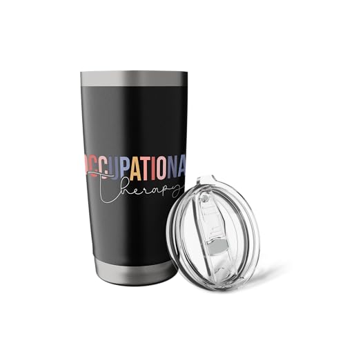 Occupational Therapy - Healthcare Occupational Therapist Stainless Steel Insulated Tumbler Black 20 Ounces