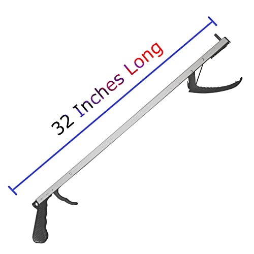 Rehabilitation Advantage 32-Inch Aluminum Reacher Grabber with Magnetic Tip