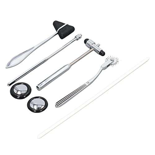 Neurological Hammer Set, 5-Part Stainless Steel Diagnostic Percussion Hammer, for Neurological Studies