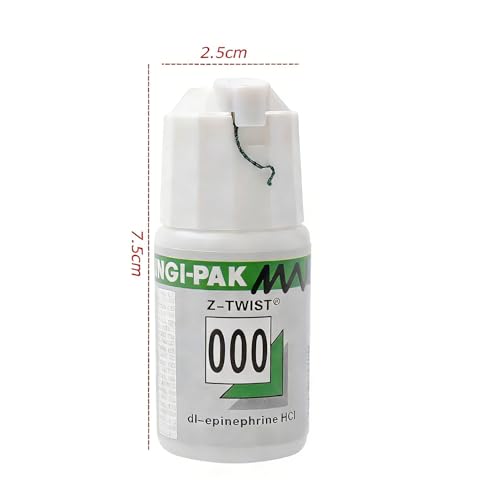 3PCS Dental Thread Disposable Gingival Retraction Cord Knitted Cotton Gum Line Dentist Material Size 0 00 000