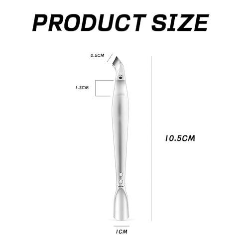 Professional 2-in-1 Mini Cuticle Nipper with Pusher Stainless Steel Nail Cutter and Trimmer for Women Angled Clippers with Pouch Portable Manicure Tool for Precise Cuticles Removal