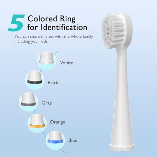 Replacement Brush Heads for Waterpick Sonic Fusion 2.0 Flossing Toothbrush with Cover, Compact, 5 Count White, Soft Bristles, Compact Size A-white 5 Count (Pack of 1)