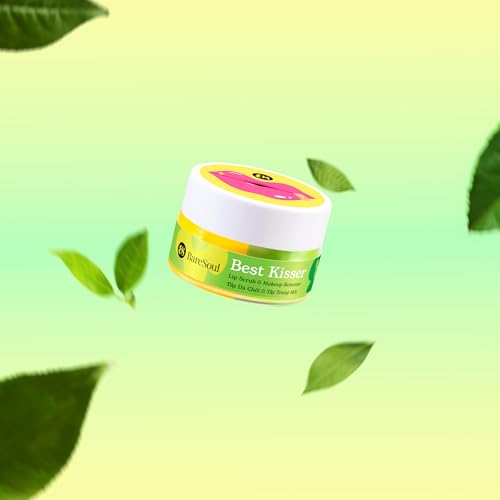 Best Kisser Lip Scrub & Makeup Remover 20g (0.71 Oz) - Organic Exfoliating Lip Scrub for Soft and Smooth Lips, Chapped Lips and Enhance Lip Care