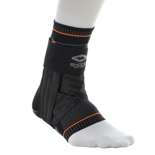 Shock Doctor Ultra Knit Ankle Brace W/Figure 6 Strap & Stays Small