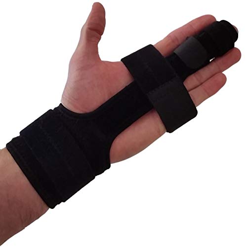 ARMSTRONG AMERICA Metacarpal Finger Splint Hand Brace (Left LAR) + Trigger Finger Splint (Large)