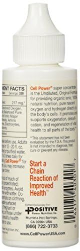 Cell Power¬Æ Oxygen Drops (2oz) - Liquid Oxygen Dietary Supplement Enriched with Beets, Grapes and Vegetable Protein - Liquid Oxygen Drops for Wellness 2 Fl Oz (Pack of 1)
