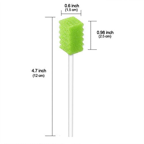 250 Pcs Disposable Oral Swabs,Sterile Dental Sponge for Mouth,Gum Cleaning 250green