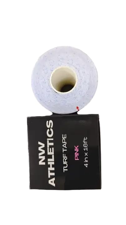 Football Turf Tape, Kinesiology Pink Breast Cancer Awareness, 4 Inches Wide 16ft Long, White Tape with Pink Ribbon, Athletic Tape - BeesActive Australia