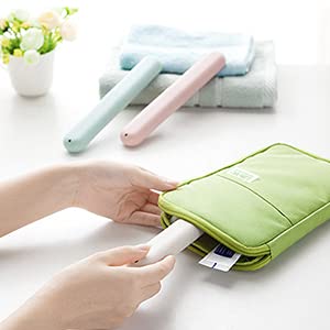 Hooqict 4 Pack Toothbrush Travel Case, Portable Breathable Travel Toothbrush Holder for Traveling, Camping, Home, School, Business Green, Blue, White, Pink - BeesActive Australia