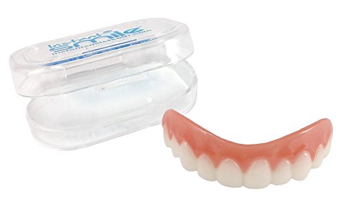 Instant Smile Flex 2pk - Bright White Shade - One Size Fits Most. Fix Your Smile At Home in Minutes! Comfortable Upper Cosmetic Veneer for A Perfect Smile! 1 Count (Pack of 2)