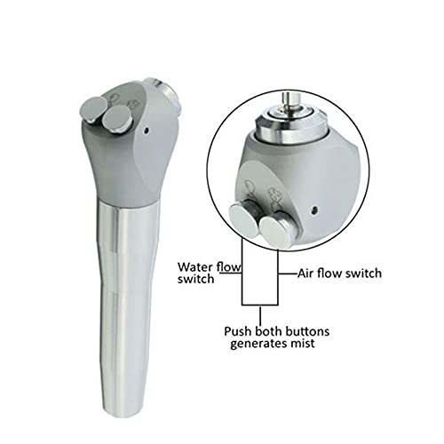 2PCS Dental Air Water Spray Syringe Triple 3 Way 2 Nozzles Tips Metal Handle + 4Pcs Metal Alloy Nozzles/Tips/Tube