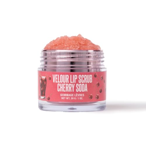 Jeffree Star Cosmetics Velour Lip Scrub, Exfoliating Sugar Lip Treatment, Cruelty-Free & Vegan, 30 G / 1 oz. (Cherry Soda) Cherry Soda