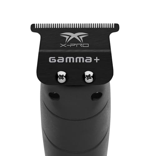 GAMMA+ Hair Trimmer Fixed Moving Blade Replacement Professional Grade X-Pro Black Diamond Carbon DLC Wide / The One DLC