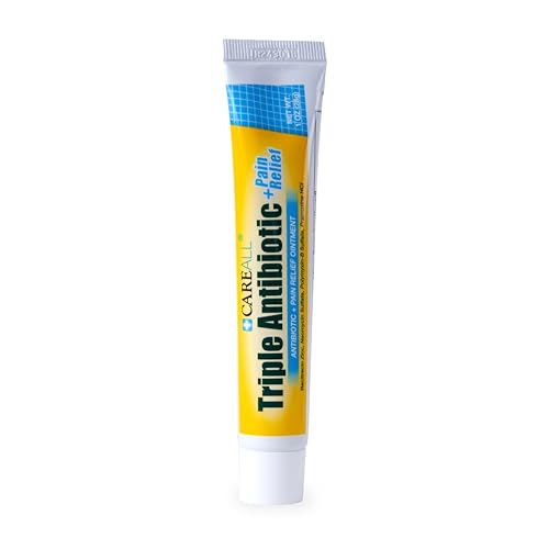 CareAll Triple Antibiotic Ointment + Pain Relief 1.0 oz, Dual Action First Aid for Minor Scrapes, Cuts, and Burns to Help Prevent Infection While Providing Maximum Strength Pain Relief. (Pack of 1)