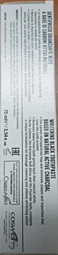 BlanX: "Black" Whitening Black Toothpaste - 2.54 Fluid Ounces (75ml) Tube (Pack of 3) [ Italian Import ]