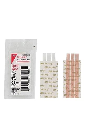 3M R1541 1/4'' x 3'' Steri-Strip Reinforced Skin Closure (50 Per Box)