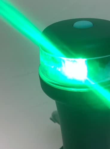Pactrade Marine Navigation Lights for Boats LED - Red/Green Battery Powered Nav Lights for Boats - Surface Mounts (Curved), Fixed Base, 3-Mode Operation - 1NM Waterproof - BeesActive Australia