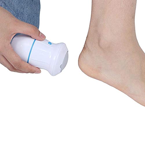 Electric Feet Callus Remover, Battery Operated Foot Grinder Callus Dead Skin Remover Vacuum Foot File Pedicure Tool(White + Blue) - BeesActive Australia