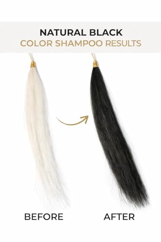 Hair Dye Shampoo, Natural Black, 200 mL