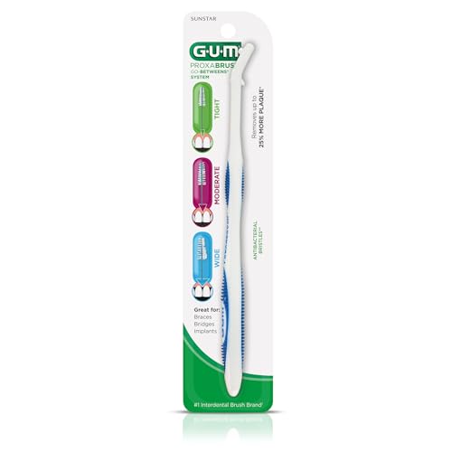 GUM Proxabrush Permanent Handle Refills, 4 Pack 1 Count (Pack of 1)