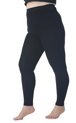 Plus Size 5XL Compression Pantyhose Footless for Women & Men 15-20 mmHg 15-20mmhg Footless Black 5X-Large