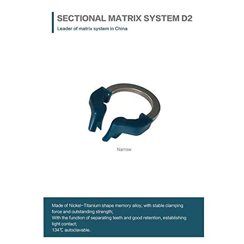 Dental Sectional Matrix System, Dental Sectional Contoured Matrices Refill Matrix Bands, Sectional Contoured Metal Matrices, Nickel Titanium Clamp Ring Resin Holder Clip Ring-Green Ring Green Ring