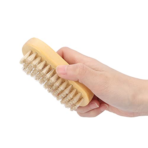 Nail Brush Wooden Two-sided Hand and Nail Brush Fingernail Brush for Nail Cleaning and Scrubbing Fingernail & Toenail brushes for Women, Men, Girls, Manicure Pedicure Nail Scrubber Home & Salon