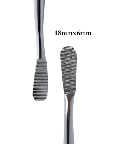 Dental Bone File 18 mm × 6 mm – Stainless Steel Bone Finishing File, Autoclavable Dental Lab & Training Instrument (Pack of 5) Pack of 5