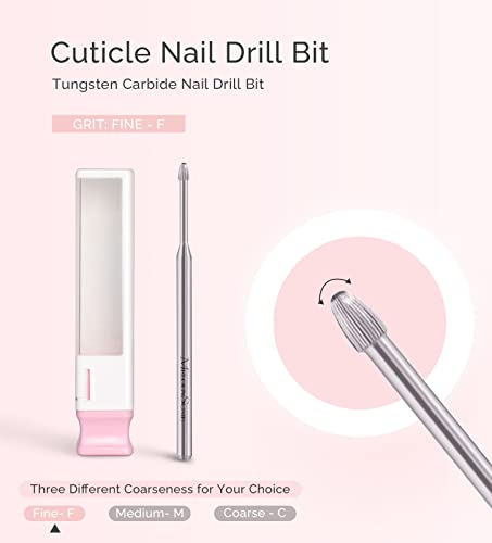 MelodySusie Cuticle Clean Nail Drill Bit with 50Pcs Small Sanding Bands