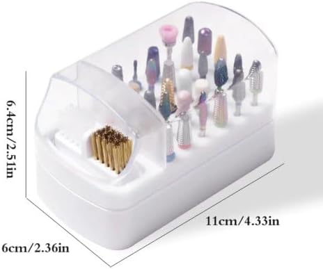Nail Supplies: Nail Bit Case, Bit Case, with Polishing (White) - BeesActive Australia