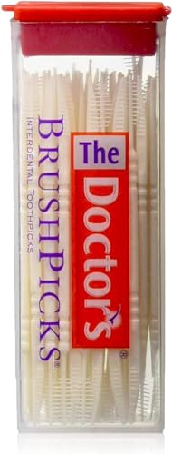 The Doctor's BrushPicks Interdental Toothpicks, Soft Rubber Dental Picks for Teeth Cleaning, Removes Food Debris, Stimulates Gums, Helps Fight Gingivitis, 120 Count (Pack of 12) 120 Count (Pack of 12)