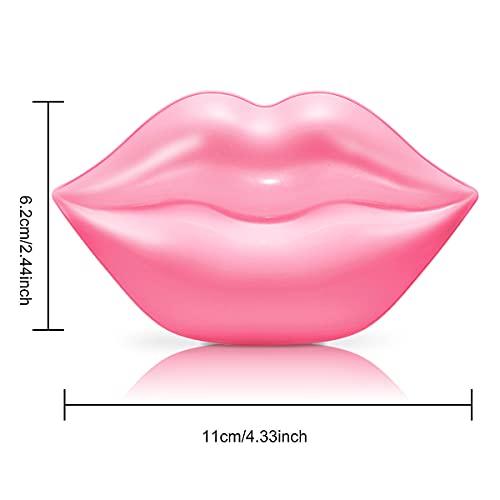VEZE Lip Masks 20 Pcs, Mask for Dry Lip, Sheets, Collagen Skin Care, Crystal Pads Moisturizing, Anti-Wrinkle, Anti-Aging, Firms & Hydrates Lips, Sleep Pink Count (Pack of 1) Lip Masks--Pink